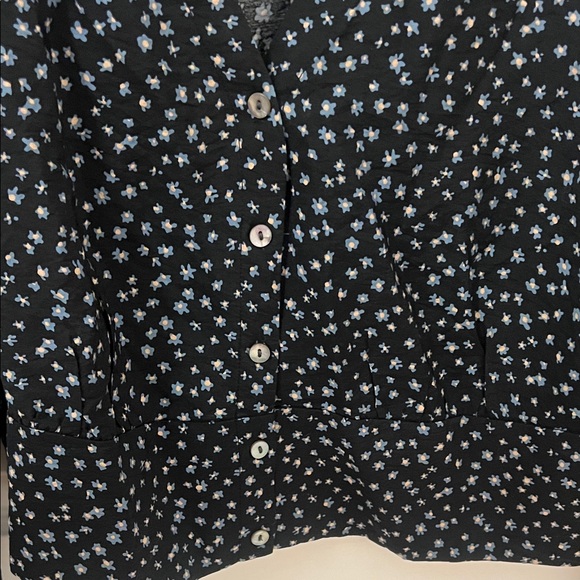 Madewell Dark Blue and White Star Print Button Down Shirt - Picture 6 of 6